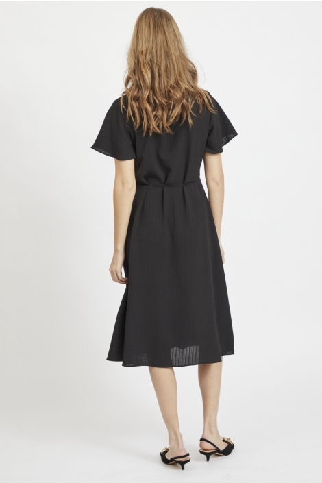 Vila vilovie s/s wrap midi dress - noos